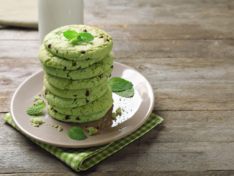 Mint Chocolate Chip Cookies - Gluten-Free Christmas Cookies