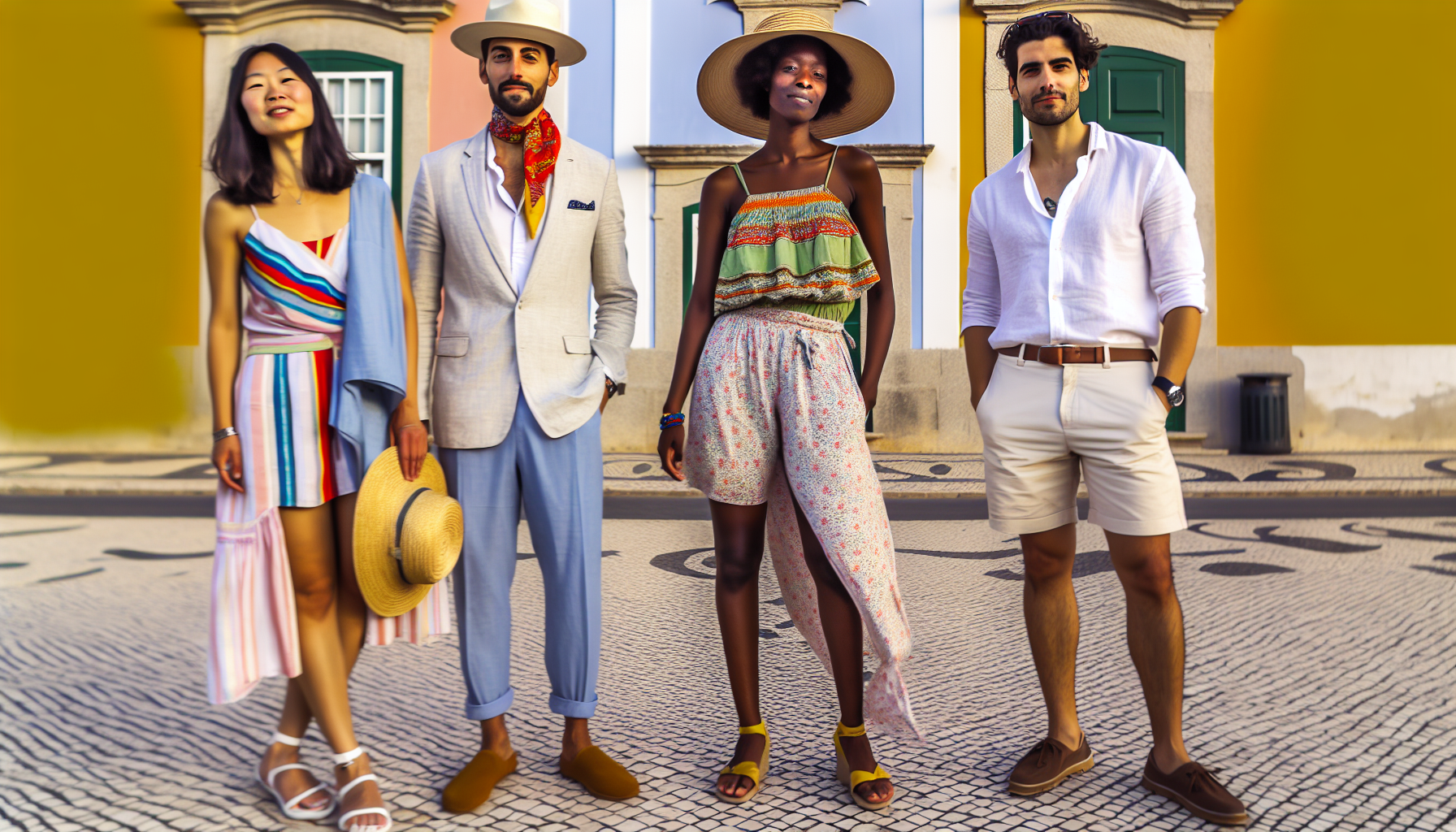 Stylish clothing for cultural events and daytime explorations in Portugal