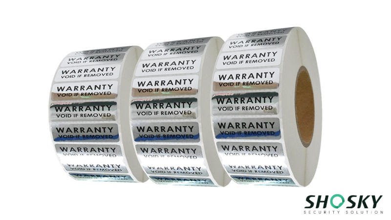 Warranty seals show tamper evidence for electronics and tech goods