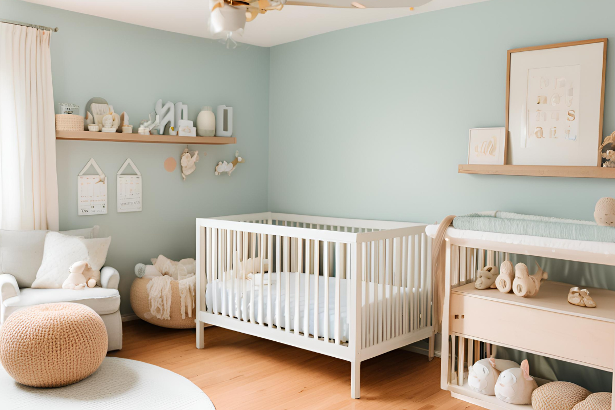 Poppyseed Play gender-neutral nursery design