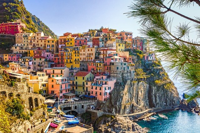 italy, sea, houses