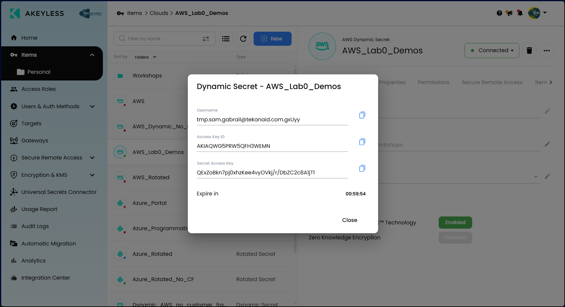 AWS Dynamic Secret