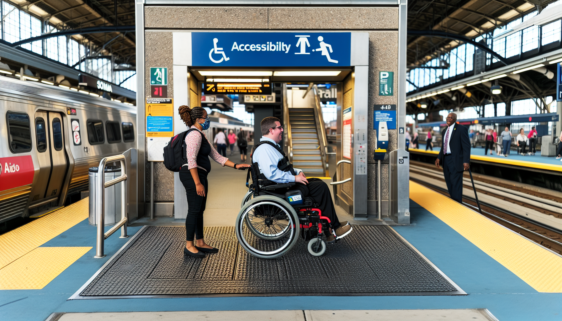 Accessible platform at Newark Penn Station