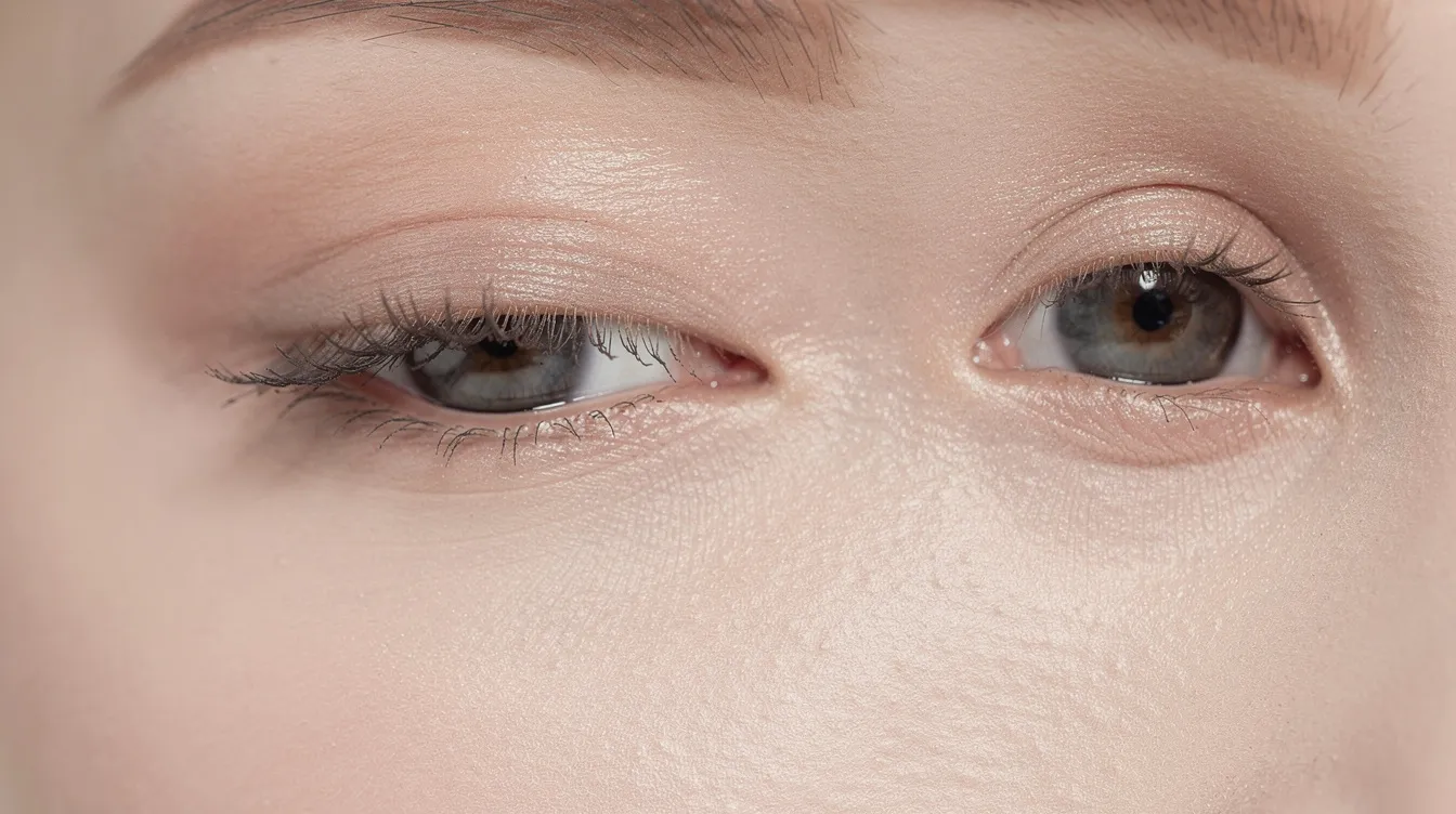 The image features a close-up of a person's under-eye area, showcasing smooth and rested-looking skin illuminated by natural daylight, indicating a rejuvenated appearance. This visual highlights the effects of procedures like eyelid surgery, which can effectively address concerns such as under-eye bags and loose skin, contributing to a youthful and refreshed look.