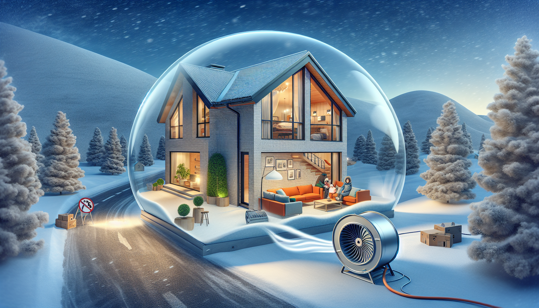 Illustration of air sealing and energy efficiency