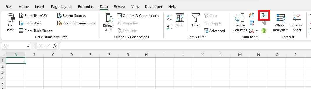 Choose Consolidate tool from the Data Tools group.