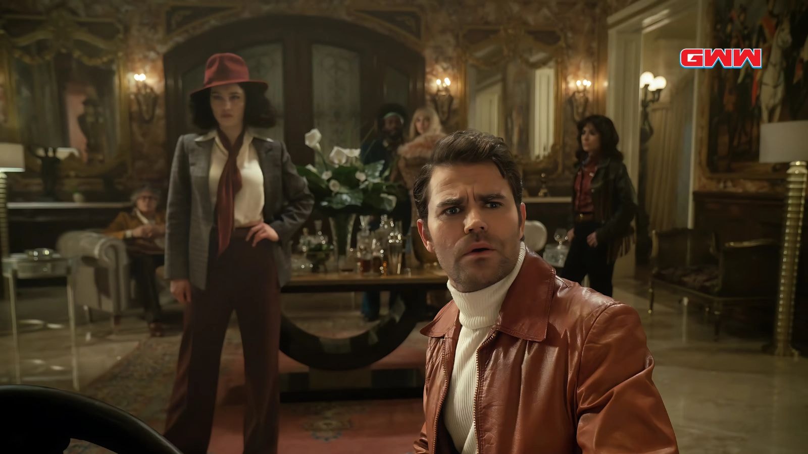 Babs Olusanmokun as Dr. M’Benga, Jess Bush as Chapel, Paul Wesley as Kirk, and Christina Chong as La’an in Star Trek: Strange New Worlds Season 3