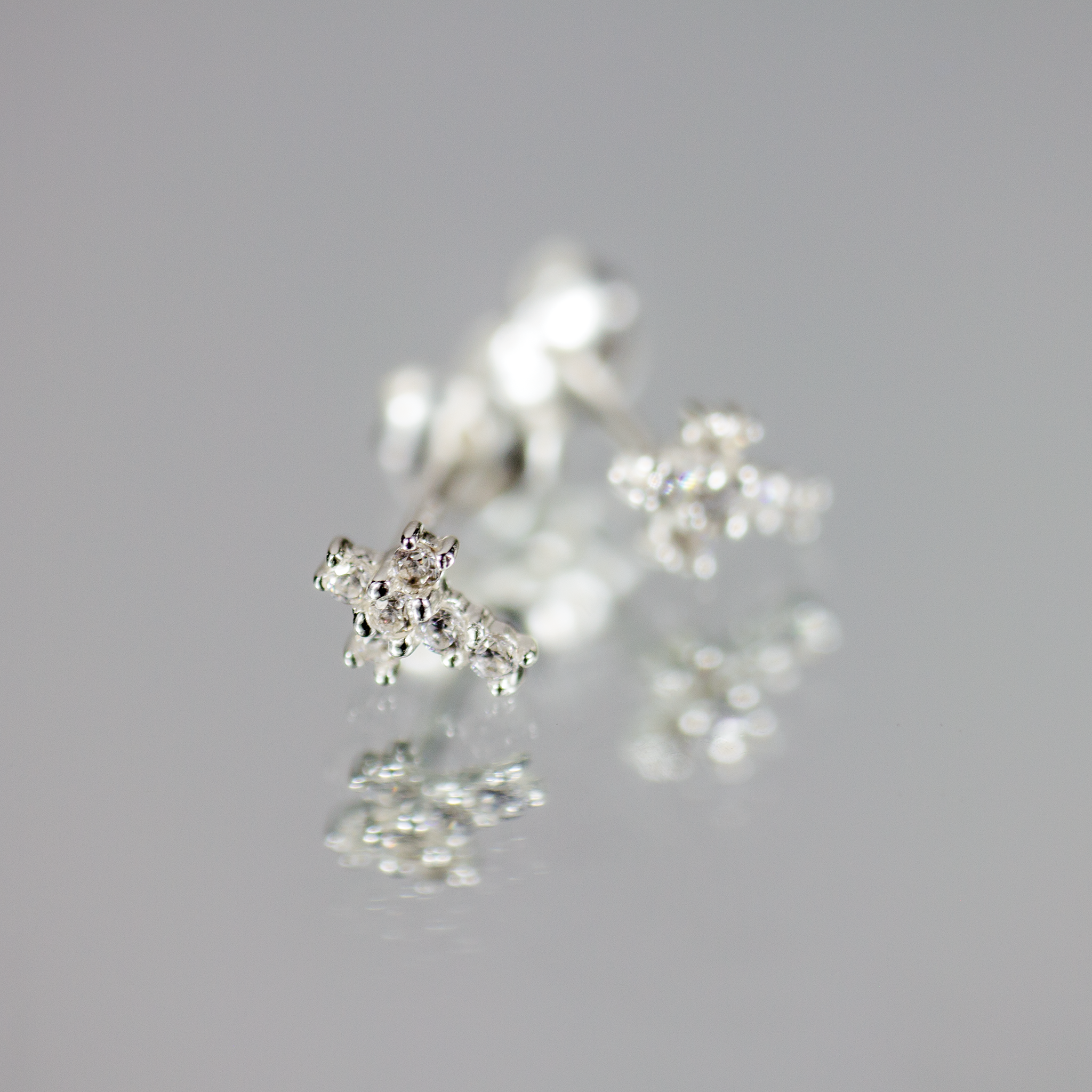 Sterling silver cross earrings