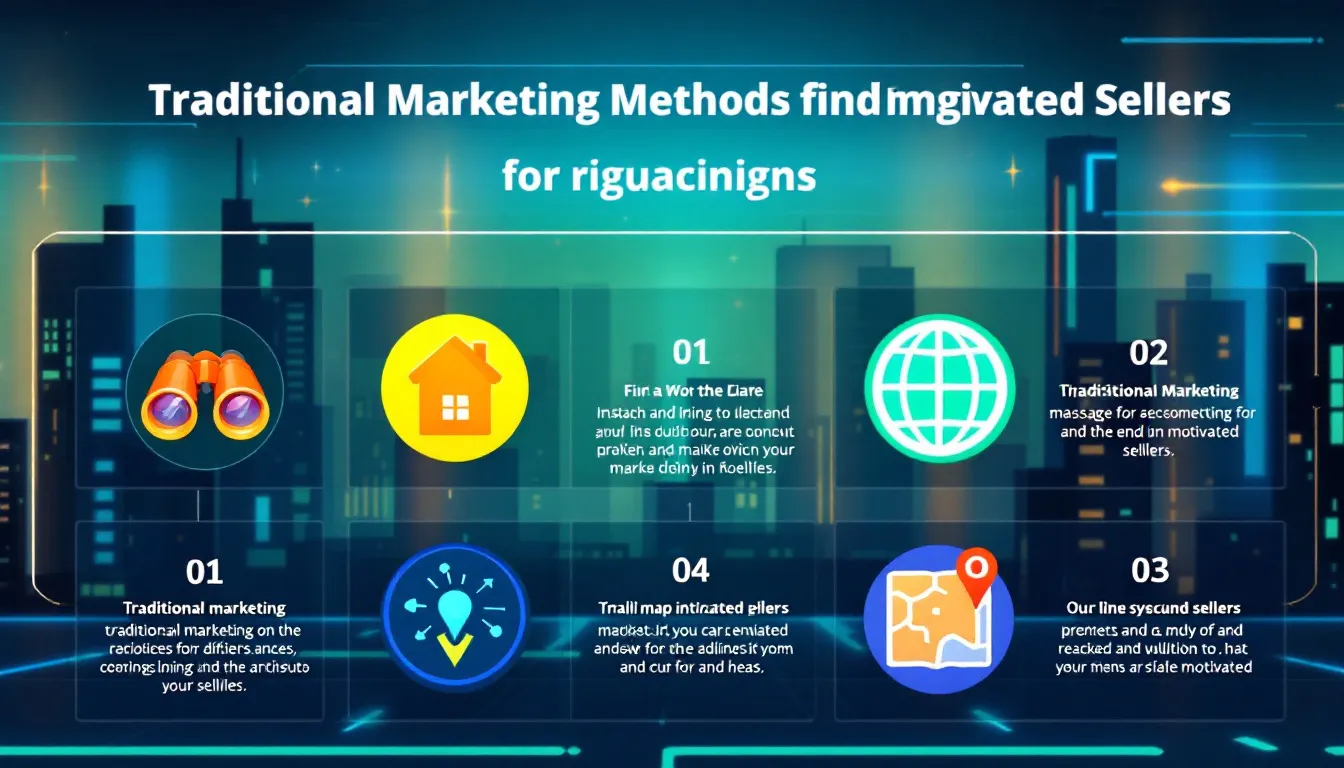 Traditional marketing methods for finding motivated sellers.