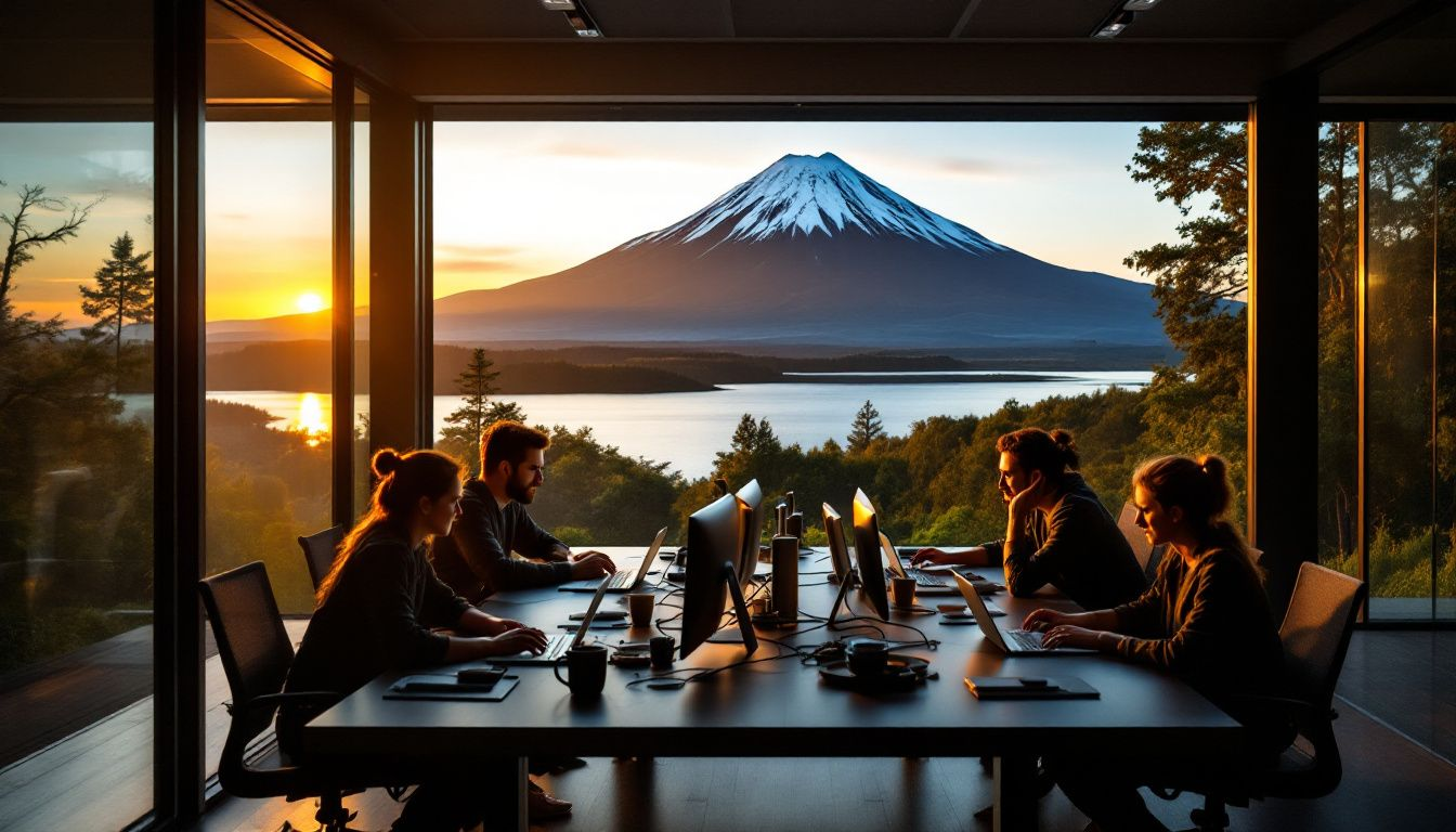 A team of SEO experts working on a computer, showcasing a reliable SEO agency in Rotorua.