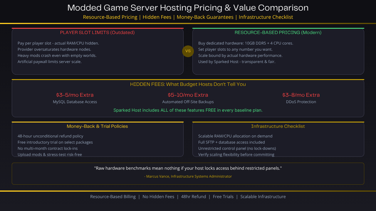 Modded Game Server Hosting Pricing and Value Comparison