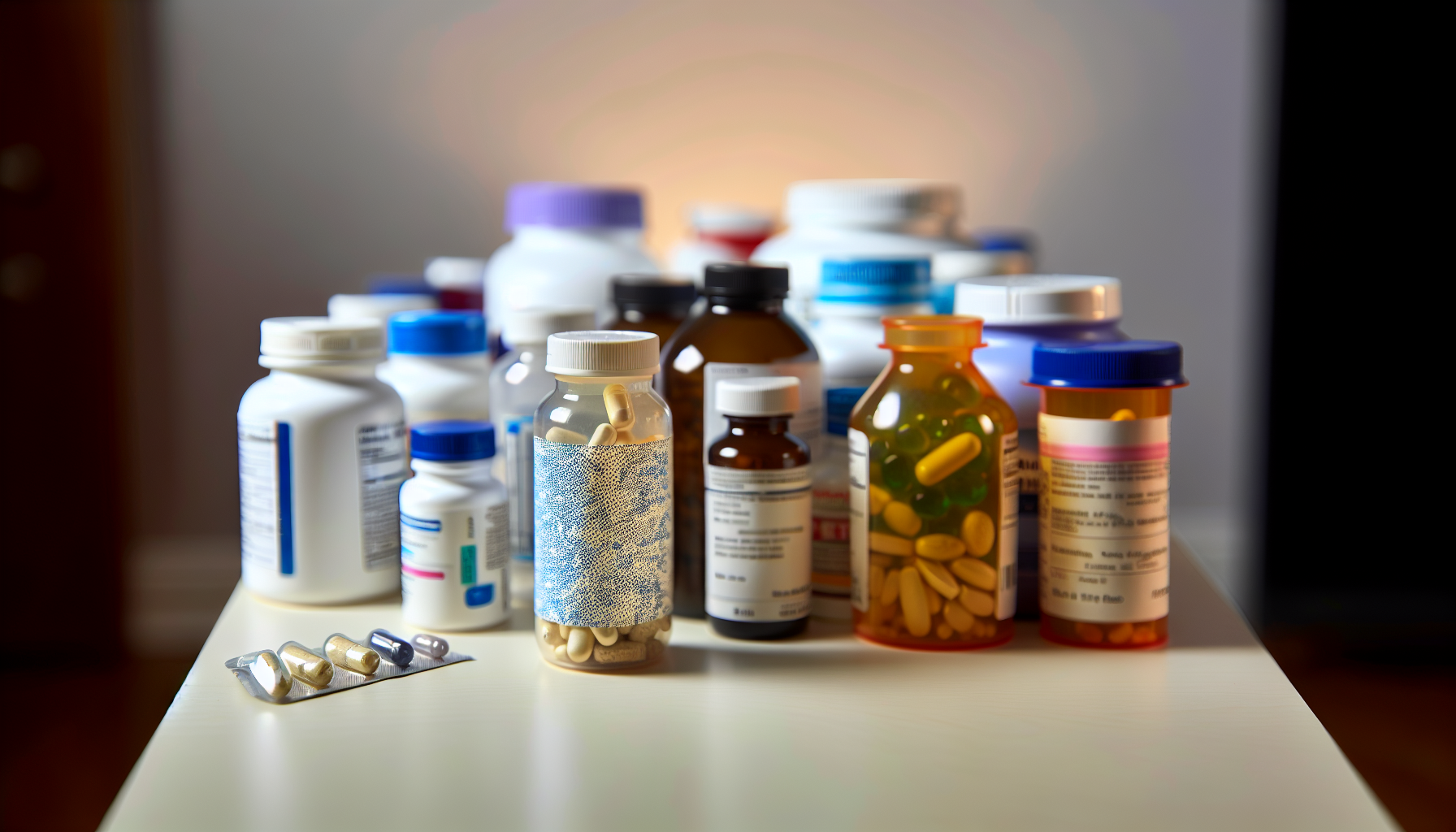 Medication bottles and supplements