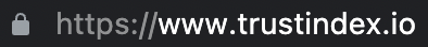 Trustindex's website has an SSL certificate, you can tell this by the padlock and by the "https" at the beginning.