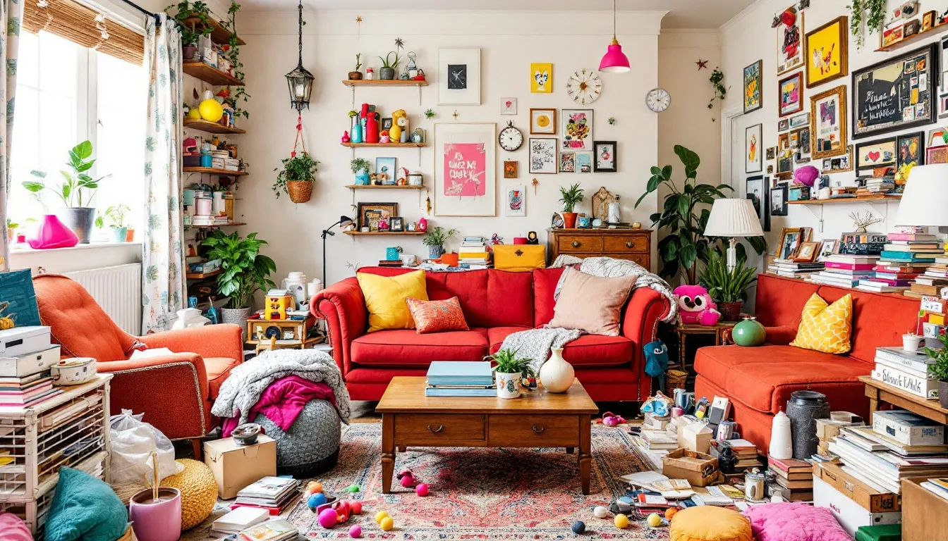 A well-organized space after preventing future clutter in a hoarder's home.