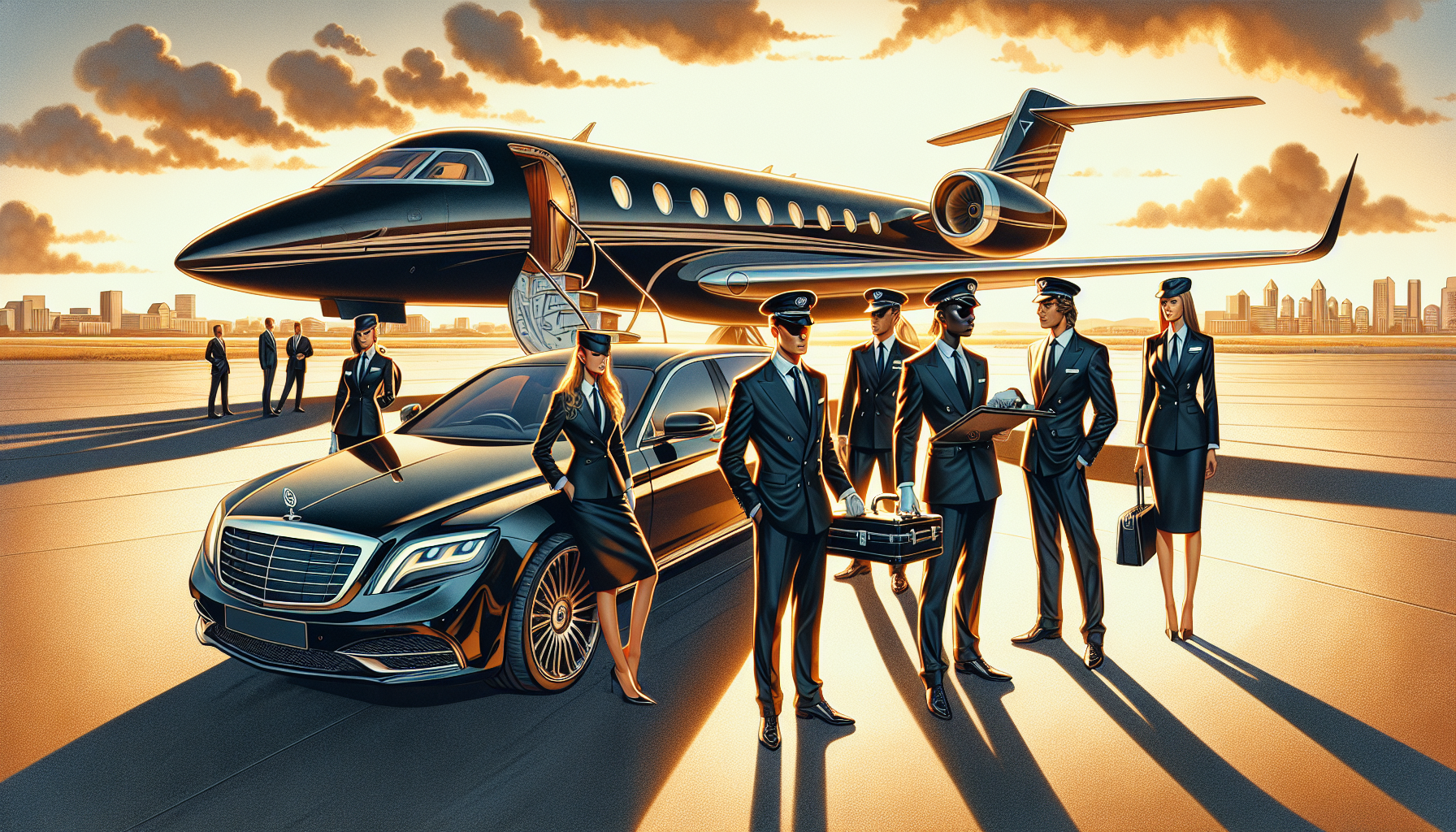 Luxury ground transportation for private jet passengers in Charleston