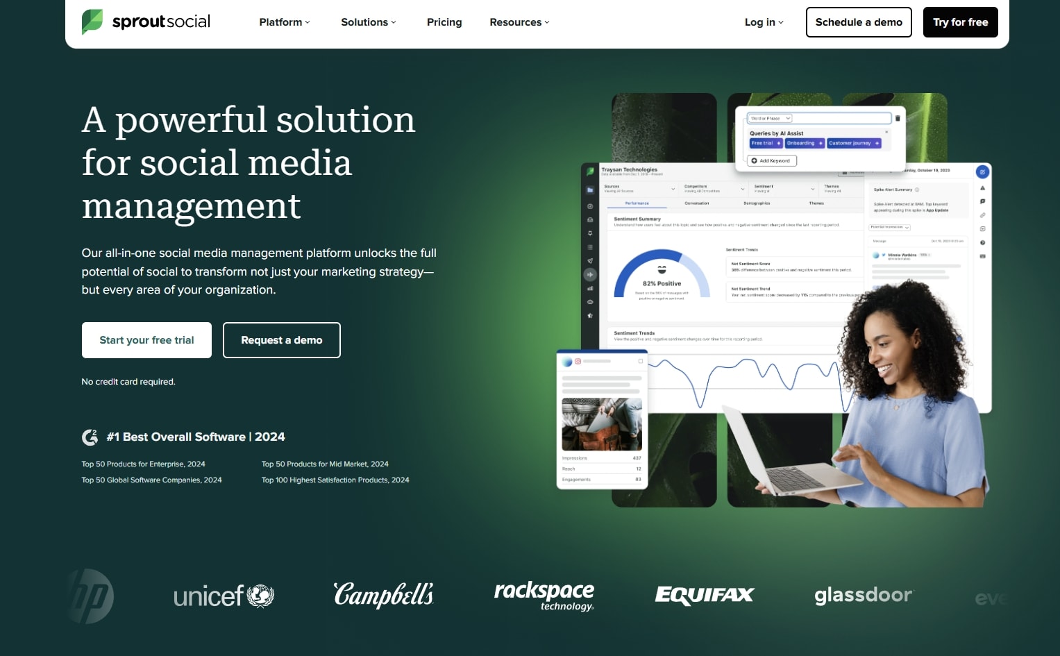 sprout social landing page