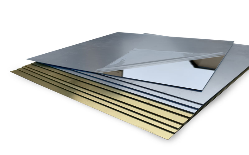 sliver and golden Acrylic Mirror Sheet
