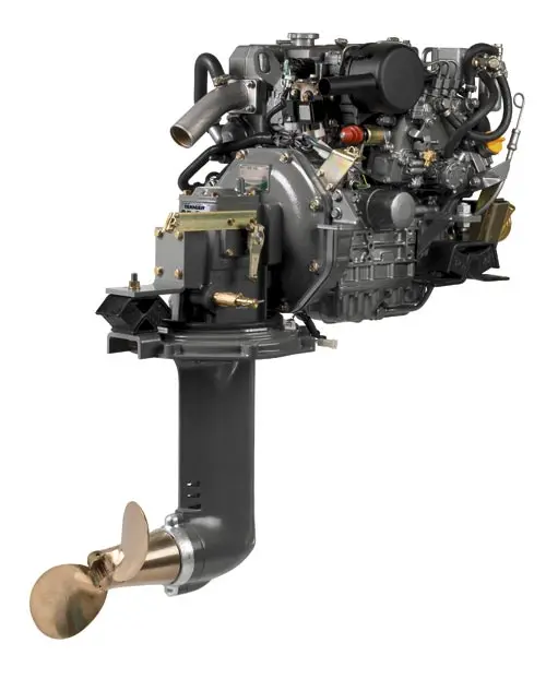 YANMAR 3YM30 MARINE ENGINE, engine mounts, engine running, rev counter, hour meter, fuel lines, lower RPM