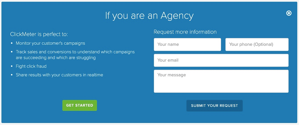 Clickmeter for marketing agencies