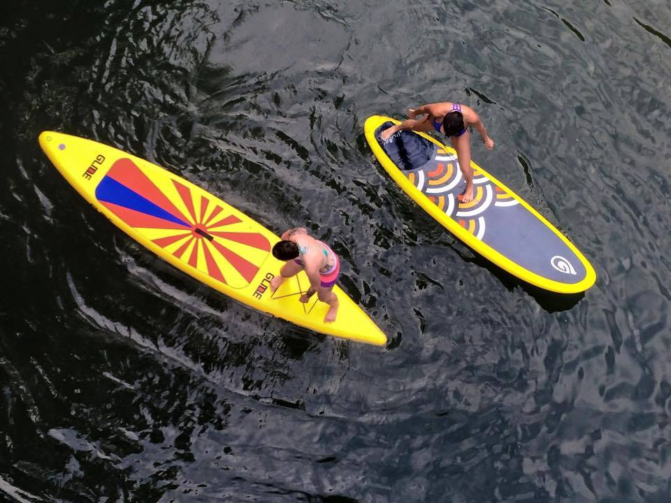 paddle forward on  stand up paddle boards