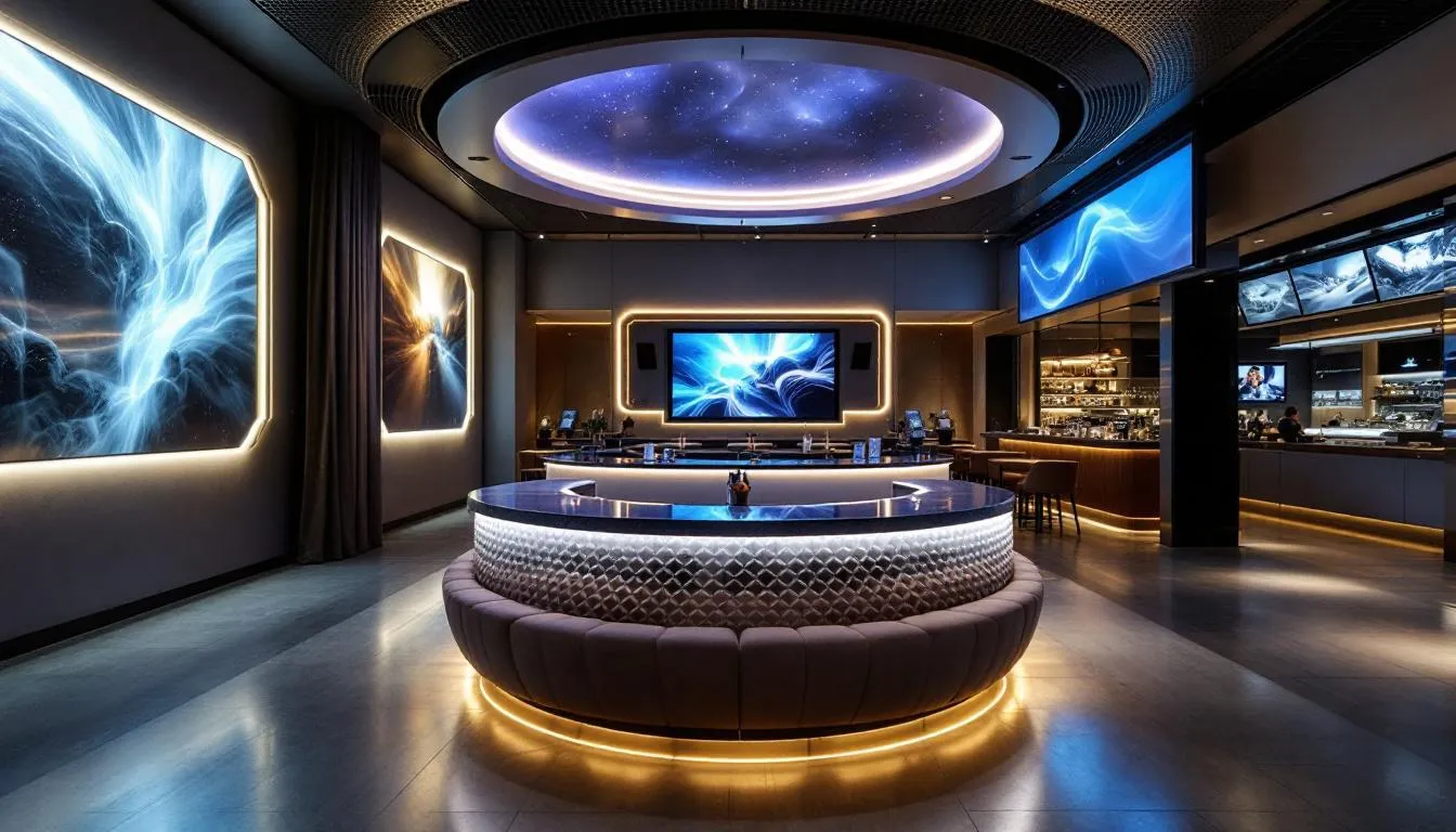 A transformed commercial space showcasing innovative audio visual solutions.