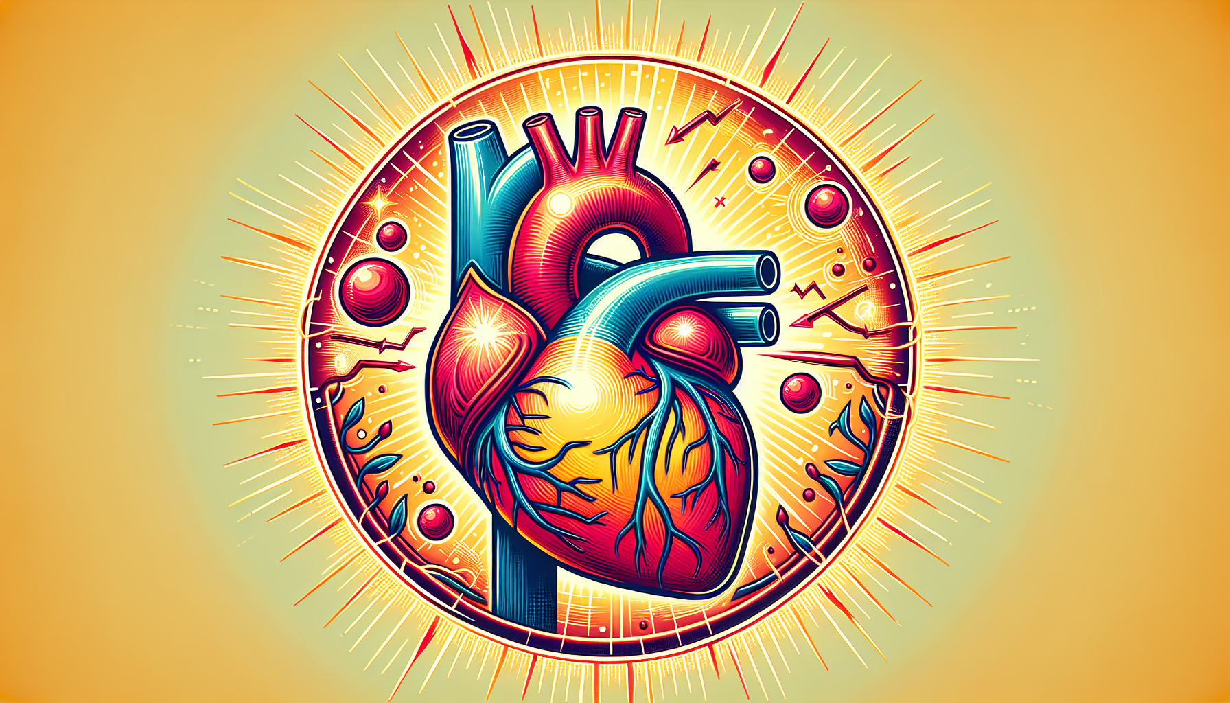 Illustration von einem gesunden Herz, das von Vitamin D3 profitiert