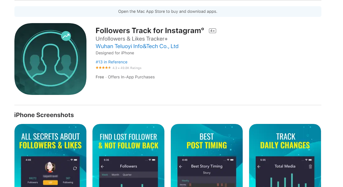 Followers track for instagram