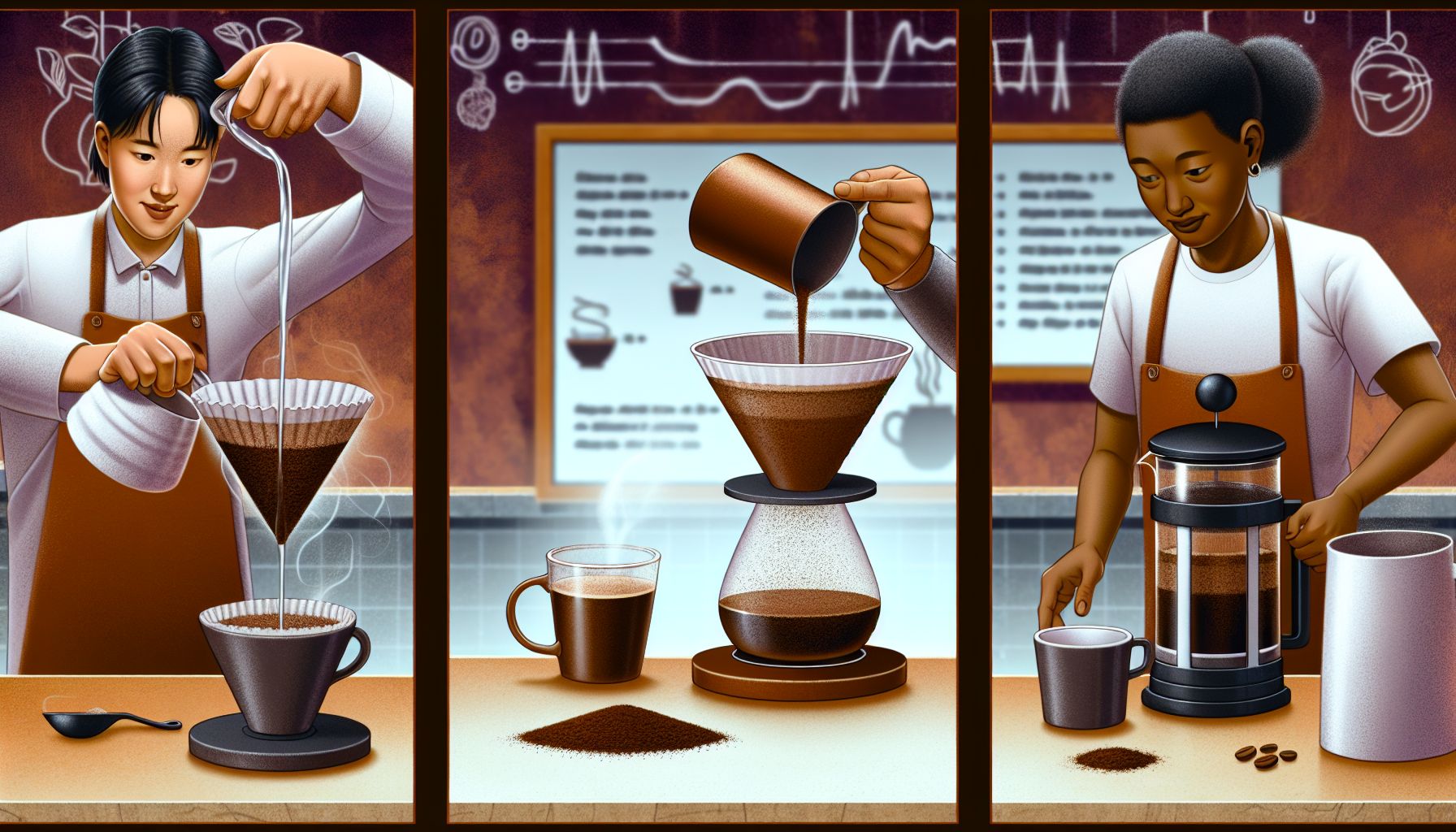 Grind size impact on coffee brewing