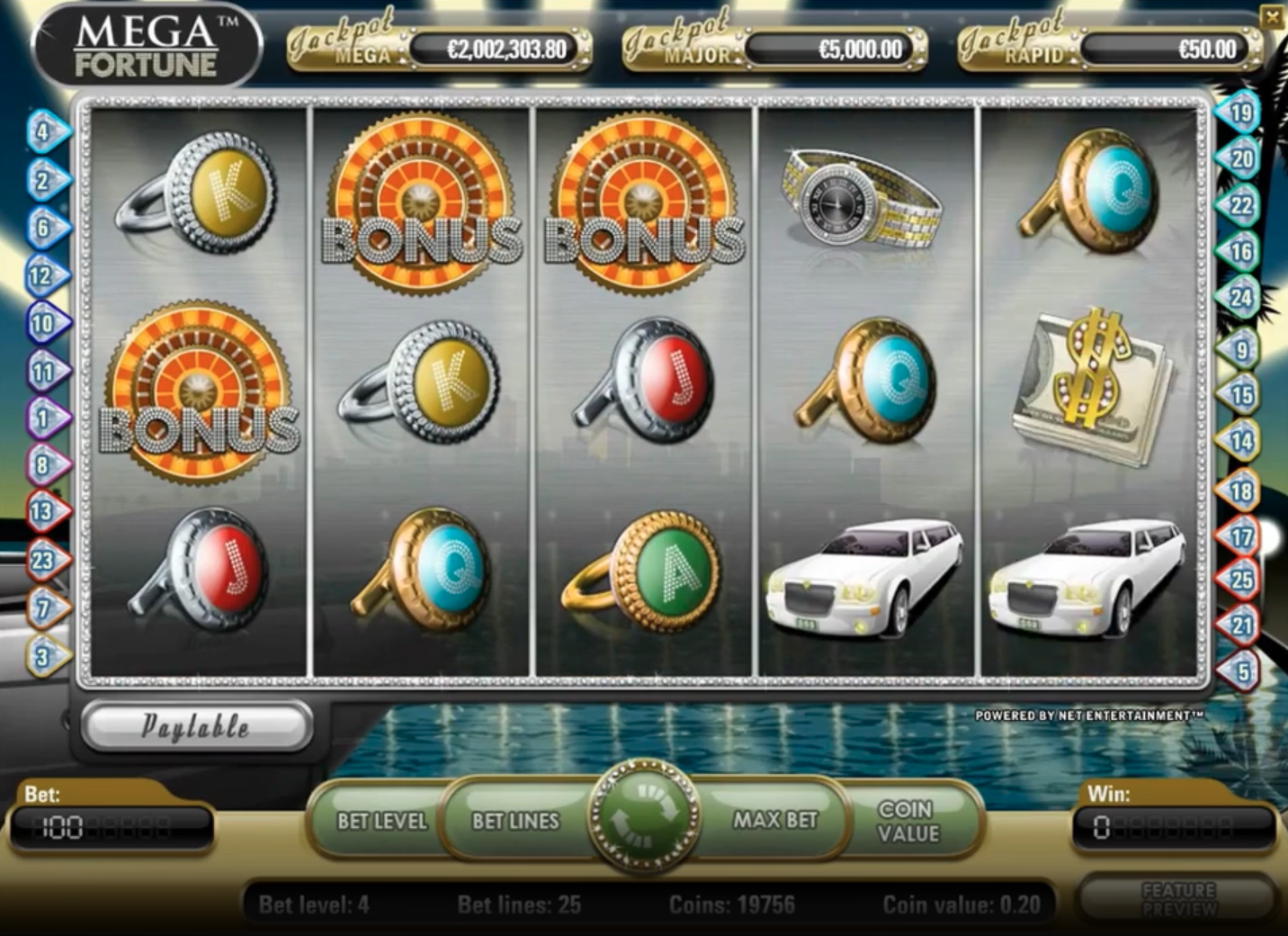 Mega Fortune spel hos casino med lyxig jackpot som bara växer mer inför nästa vinst