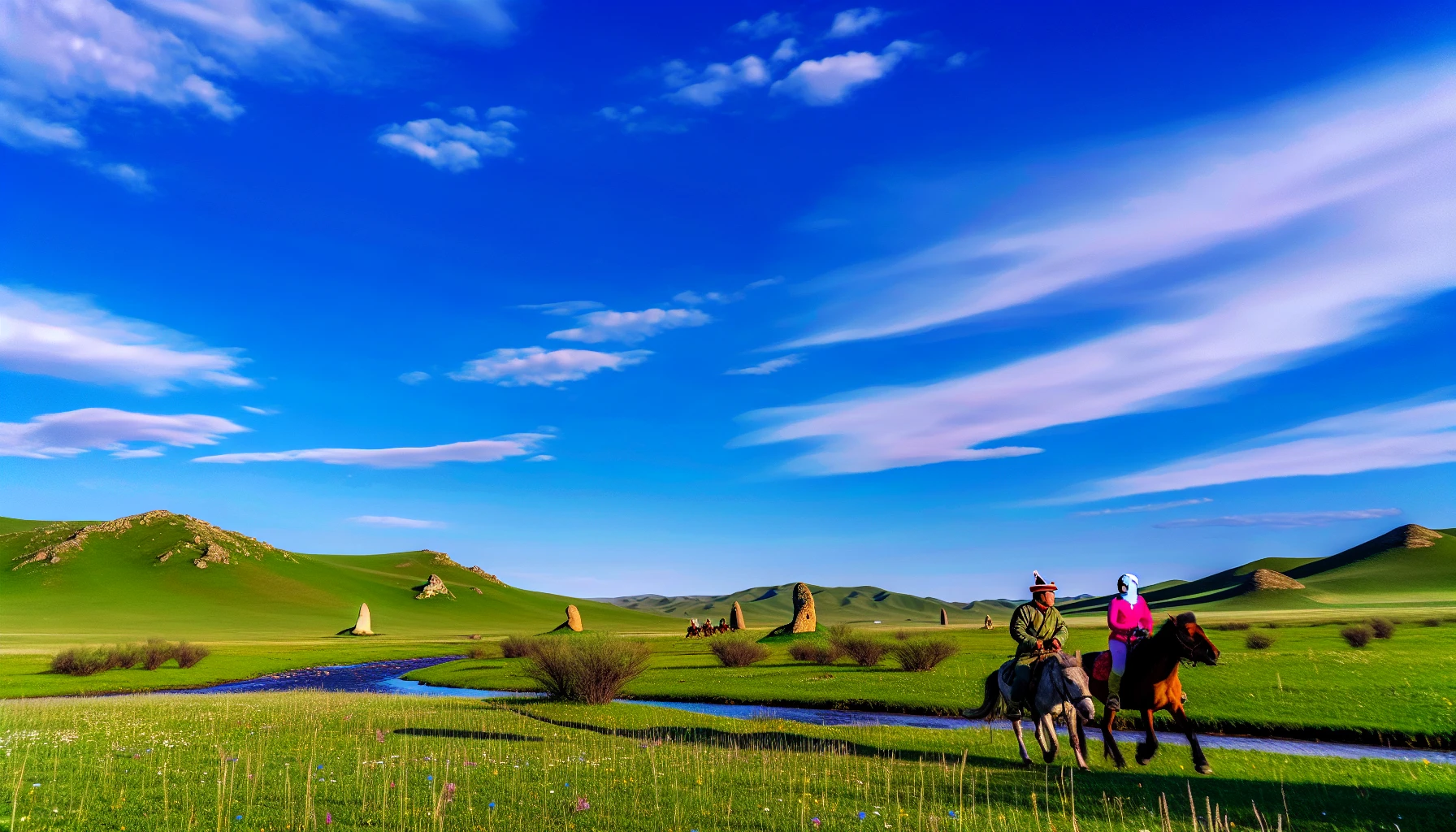 Orkhon Valley in Central Mongolia, ideal for horseback riding