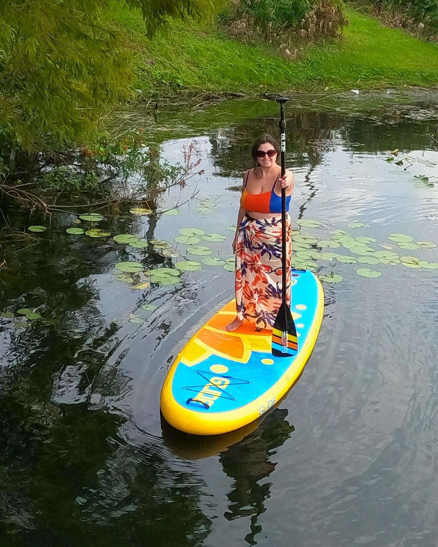 woman on paddle board