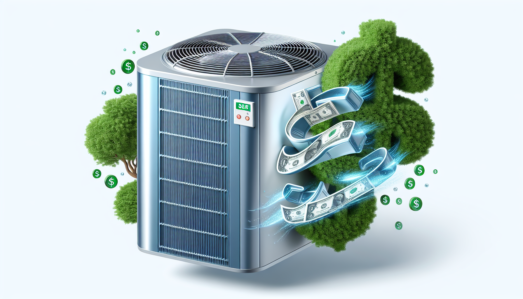 Illustration of energy-efficient AC unit