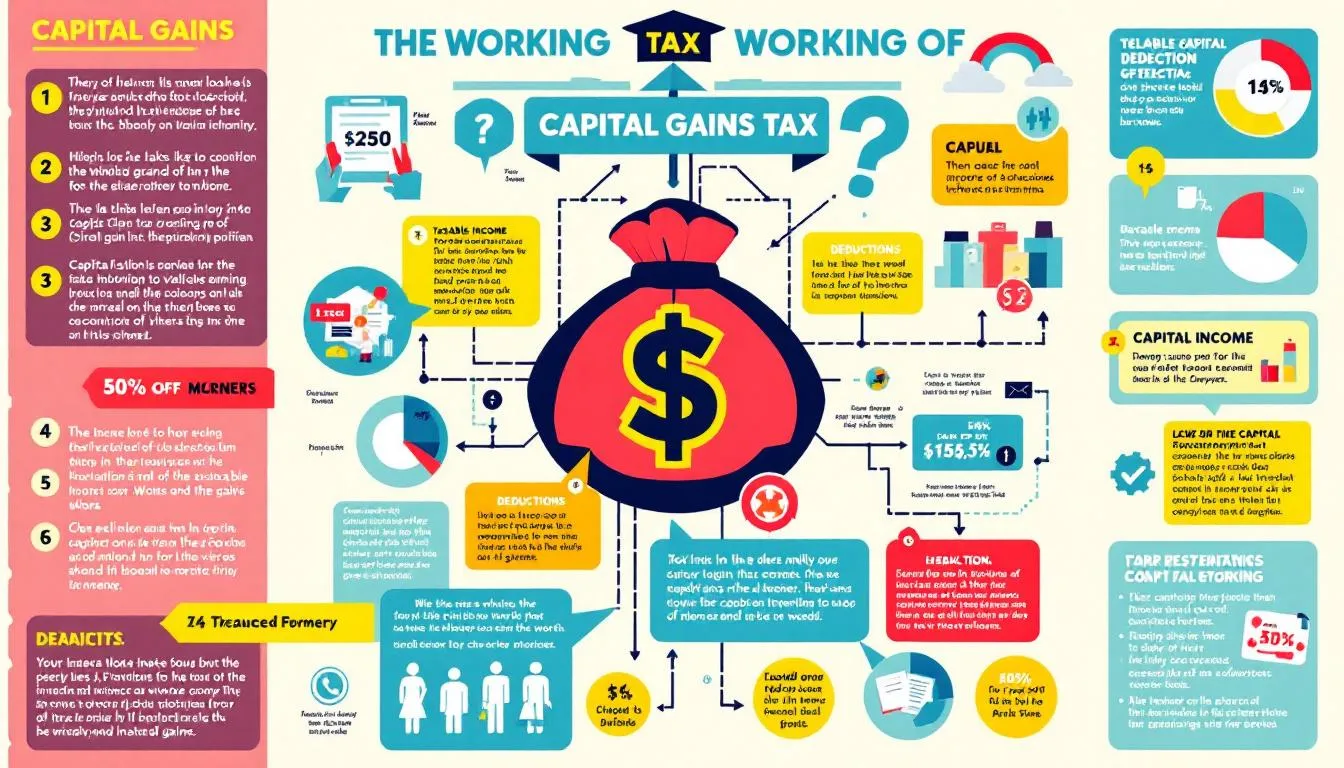 Gráfico explicativo sobre o funcionamento do imposto de renda sobre ganho de capital.