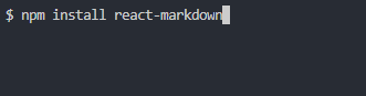 Install react-markdown