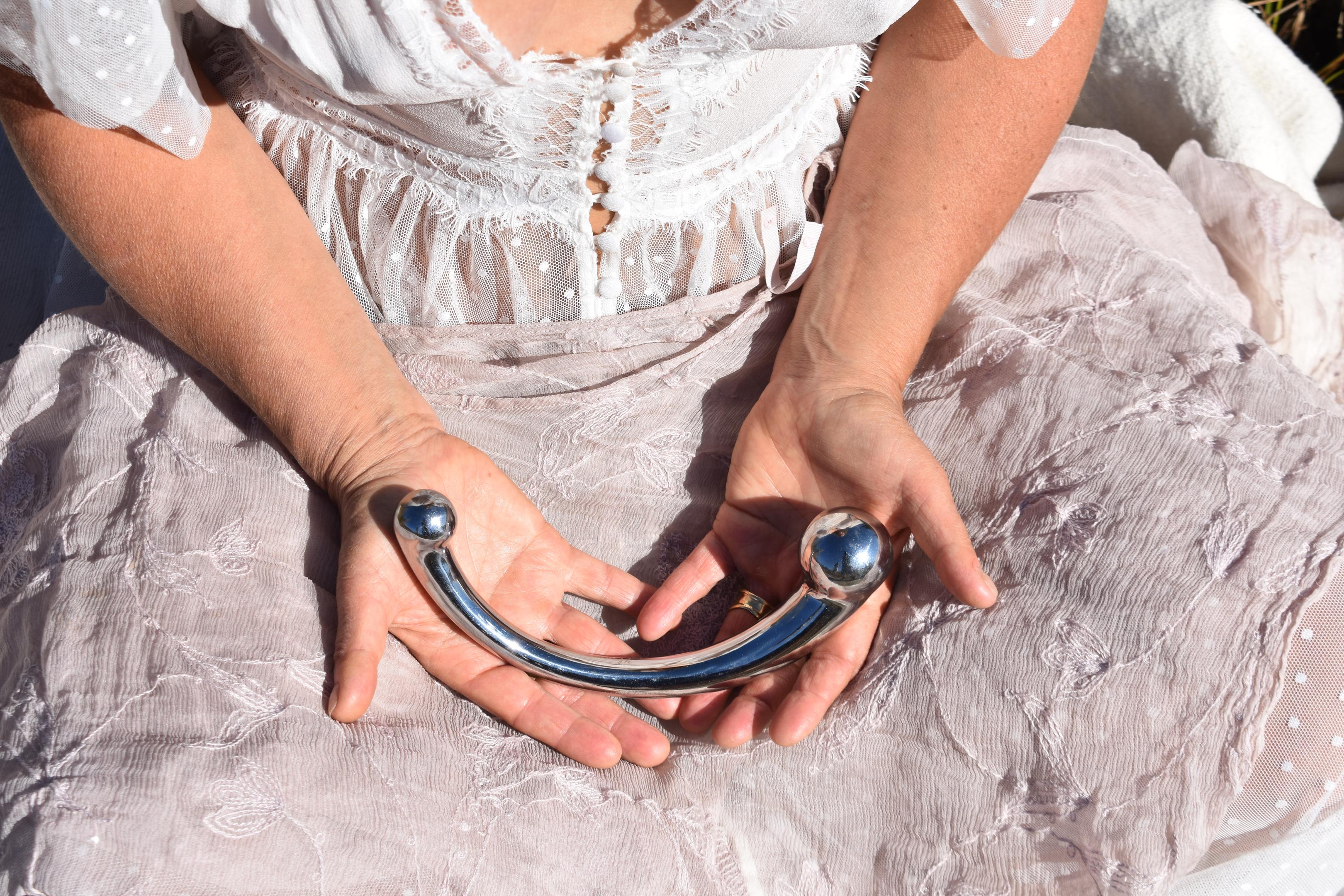 Stainless steel crystal dildo