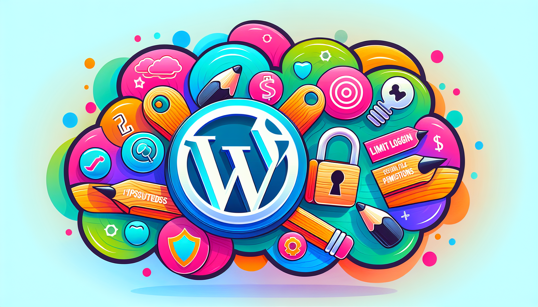 An illustration providing additional tips for enhanced security on WordPress sites.