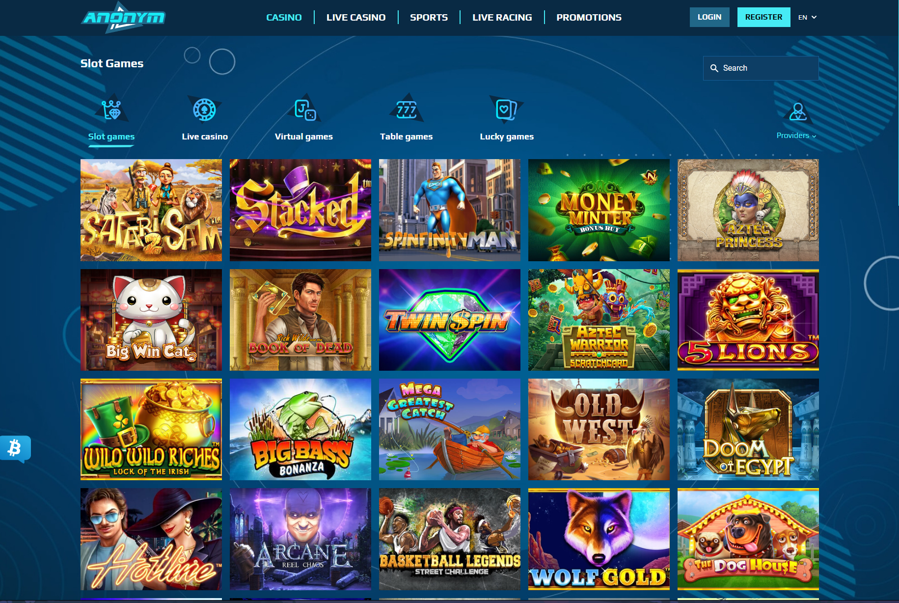 Anonym Bet Casino Games