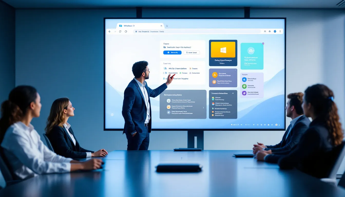 Une session de formation pour utilisateurs sur Windows 12, illustrant l'importance du support technique.