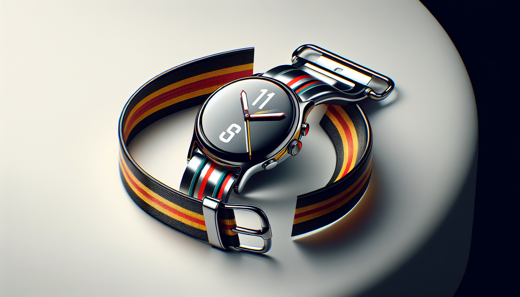 Illustration of Apple Watch with racing watch strap