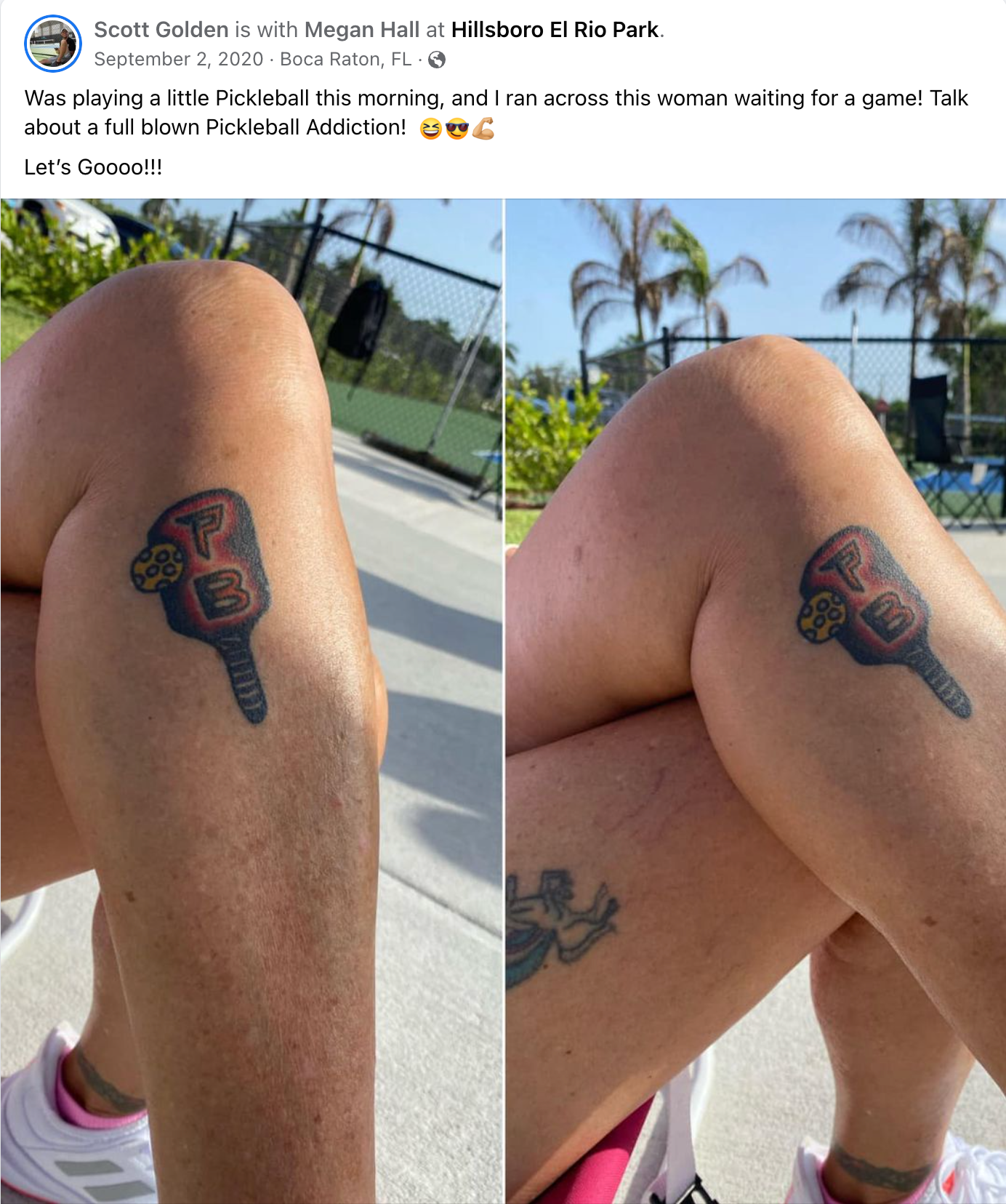 players sharing pickleball tattoo