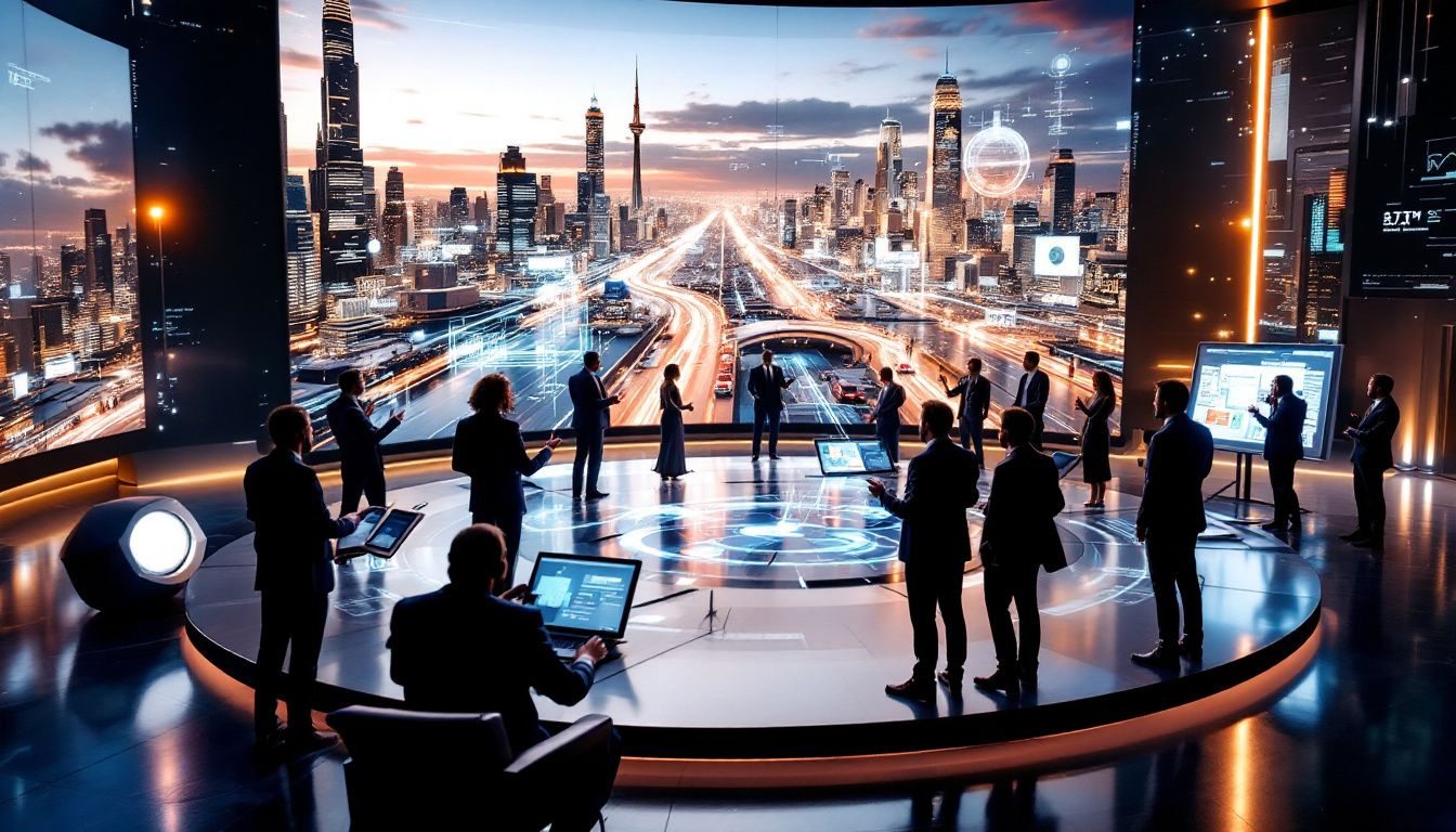A visual depiction of AI technologies enhancing business operations.