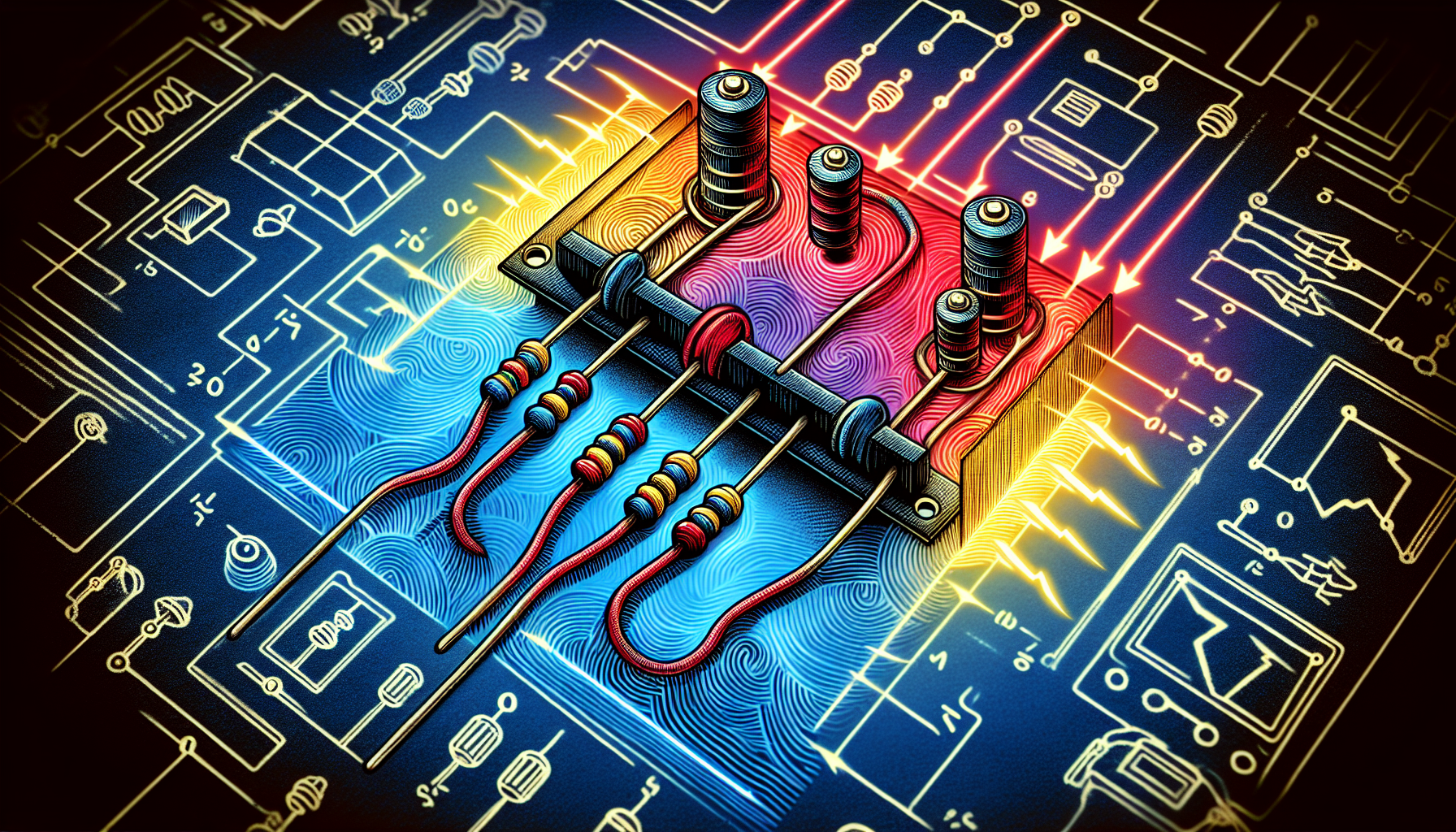 Voltage divider circuit with two resistors
