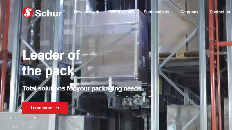 Schur Flexibles website homepage