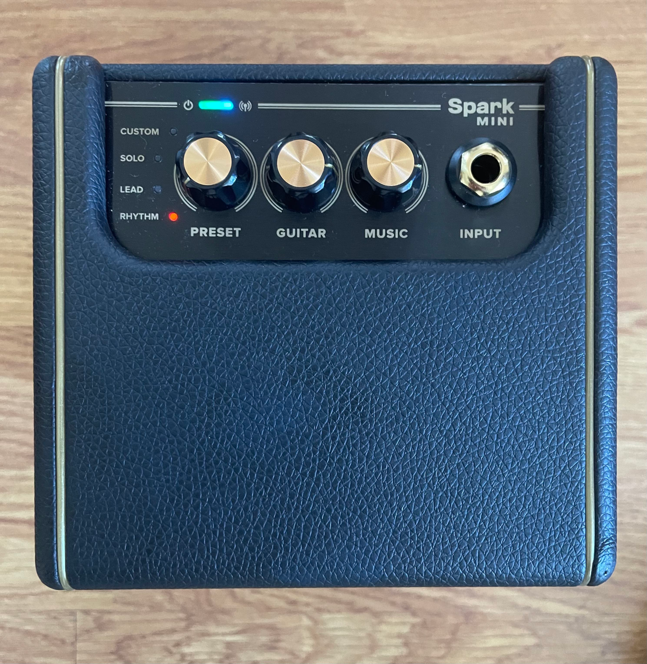 The control panel of the Positive Grid Spark Mini.