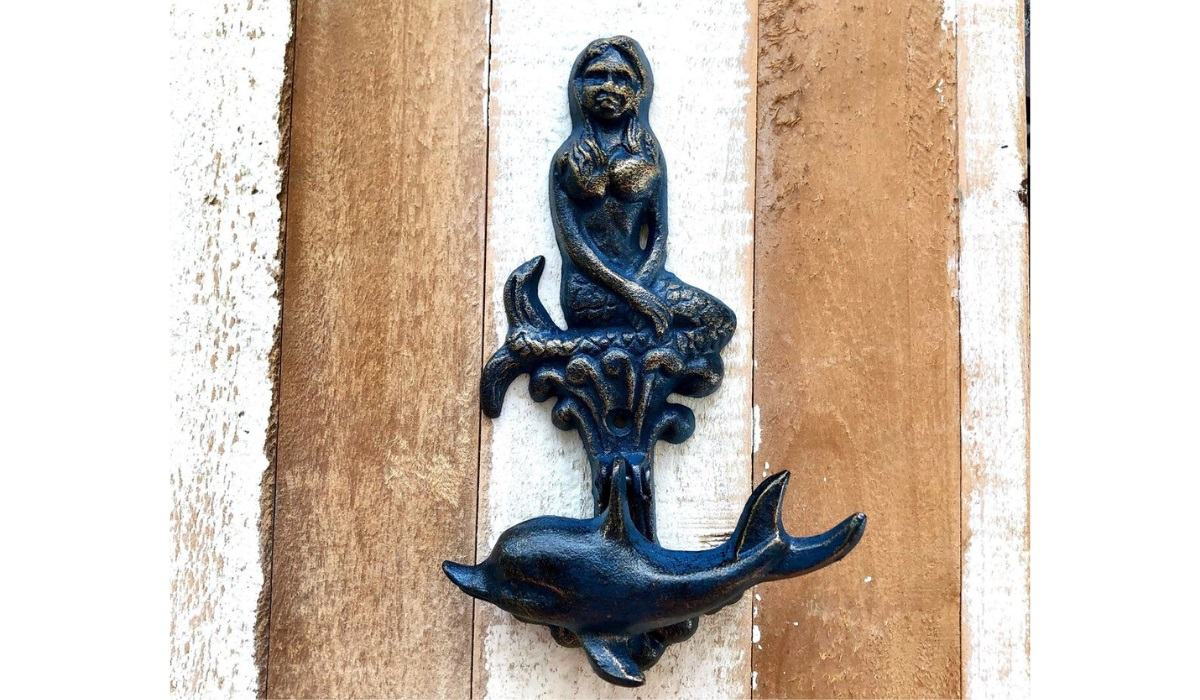 Mermaid and dolphin door knocker 