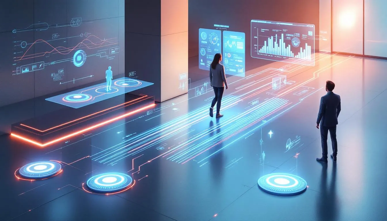 An illustration of various footfall tracking systems and technologies.