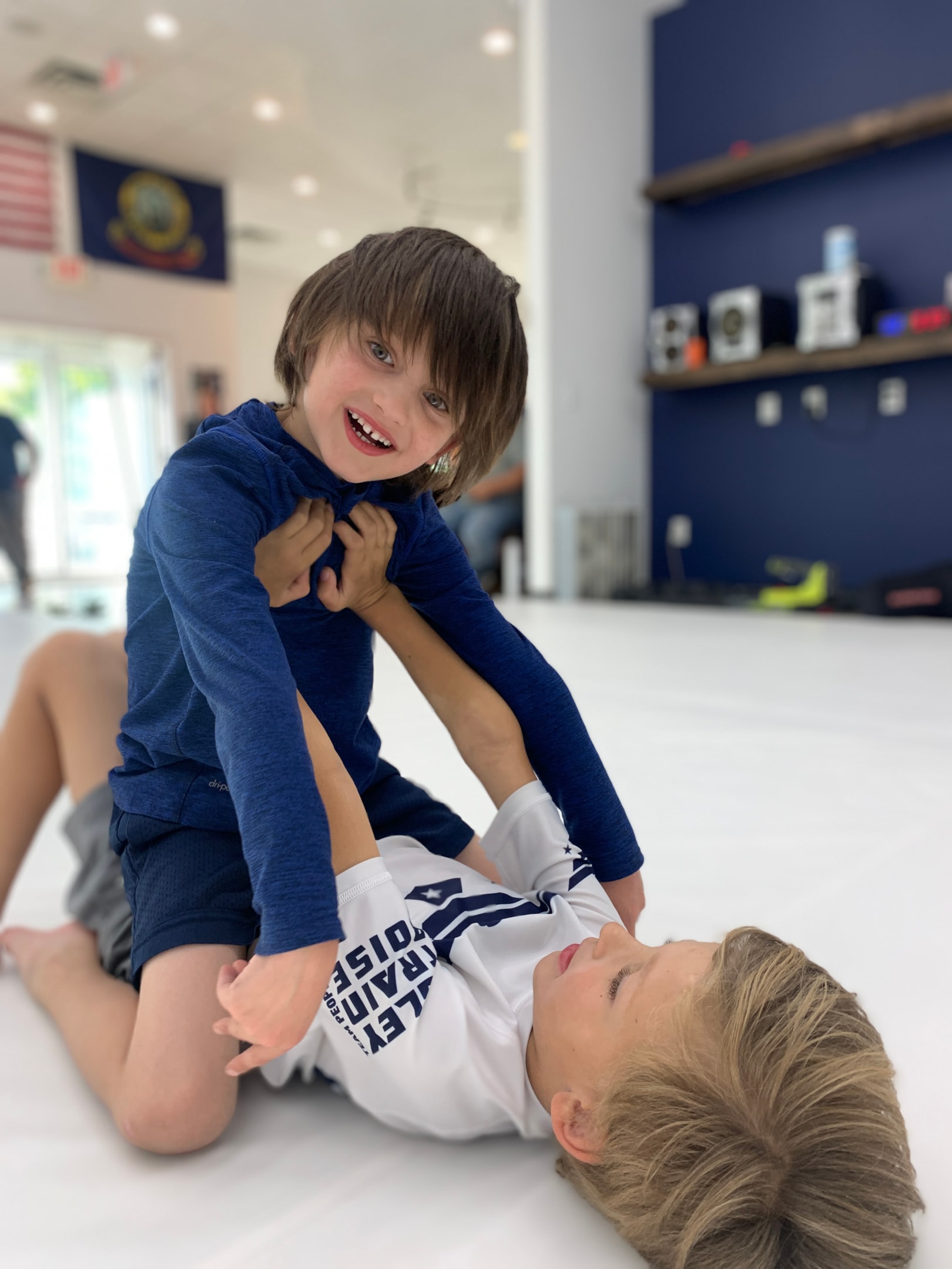 several martial arts class instill discipline to younger kids
