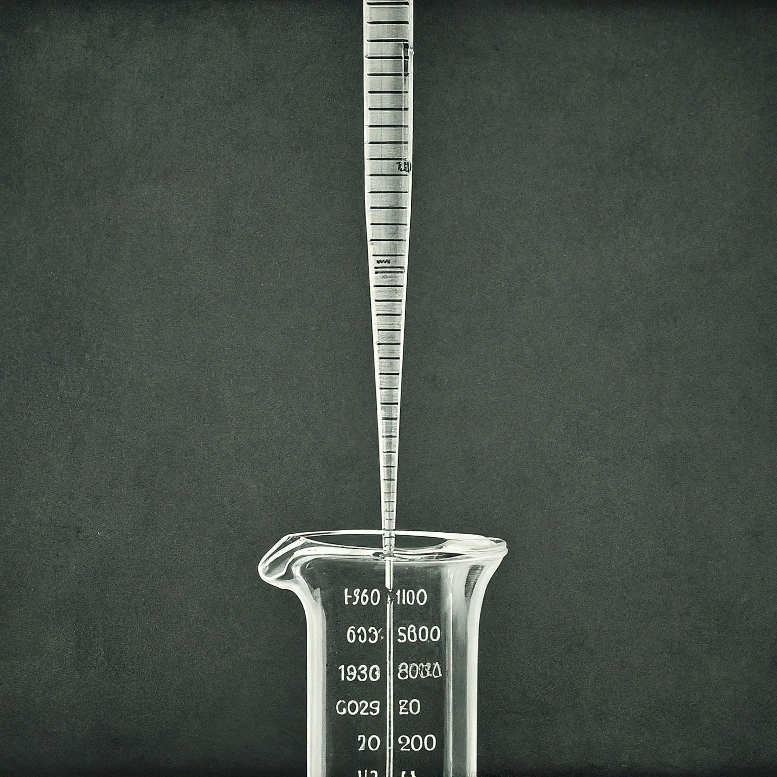 Illustration of a Mohr pipet with graduated scale