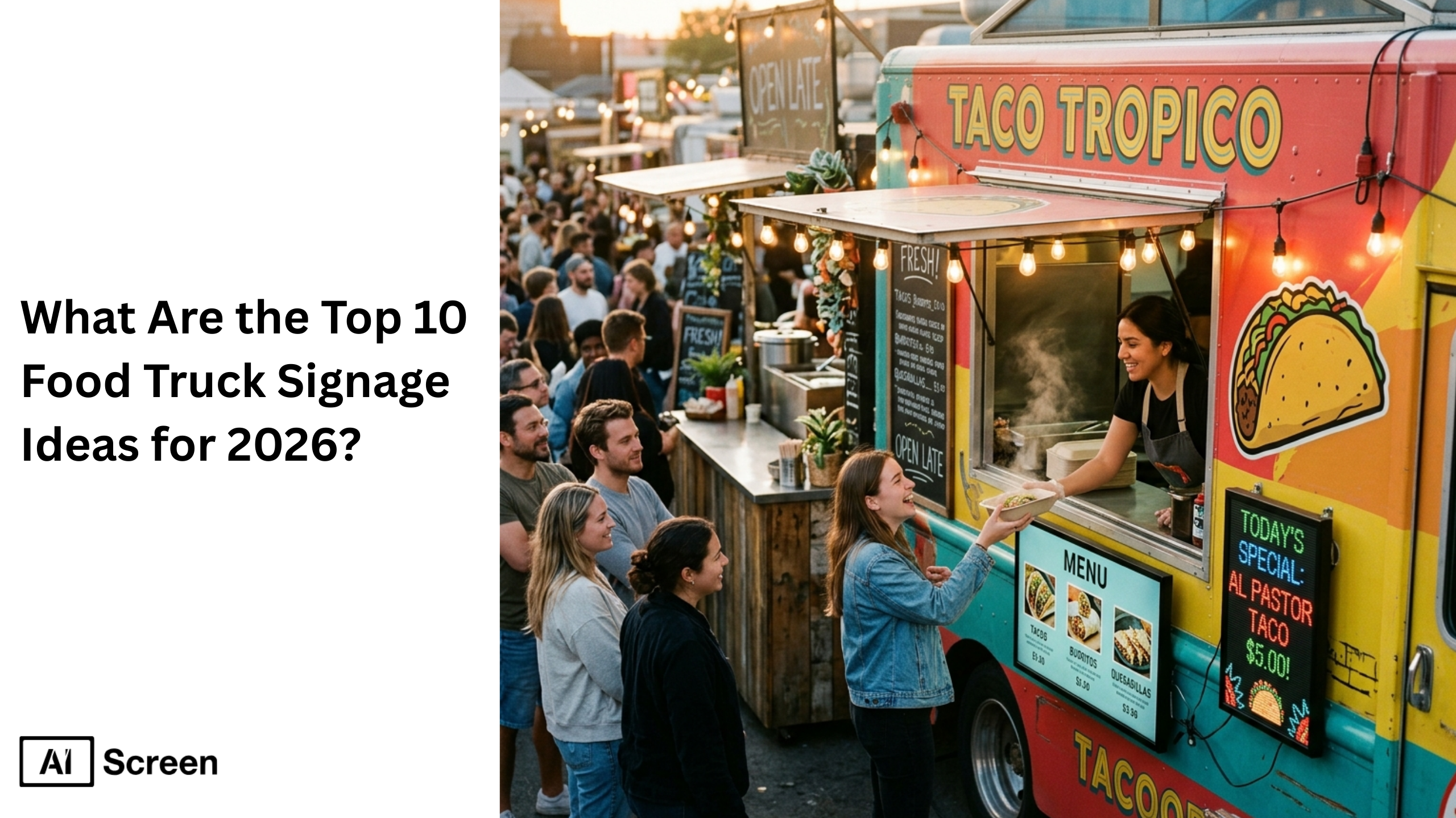 What Are the Top 10 Food Truck Signage Ideas for 2026? 1 food truck signage design