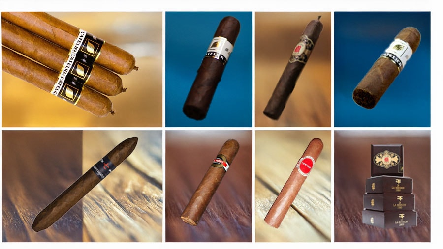 Flavor profiles of different l'atelier cigars represented visually.